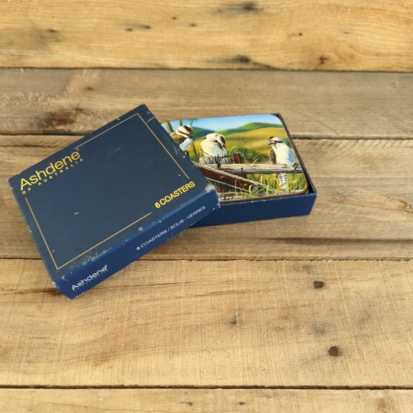 Vtg Ashdene of Australia Coaster Set Crimson Cousin Art by Natalie Jane Parker - Picture 10 of 10